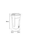 Műanyag kültéri szemetes 110l beige-zöld