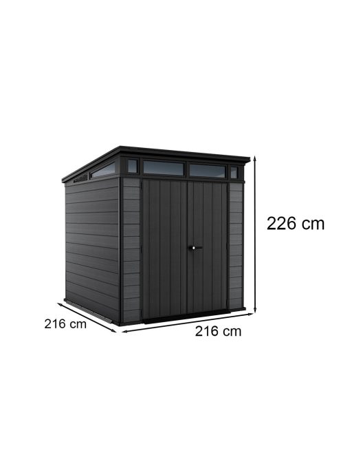 Cortina 7x7 műanyag kerti ház szürke