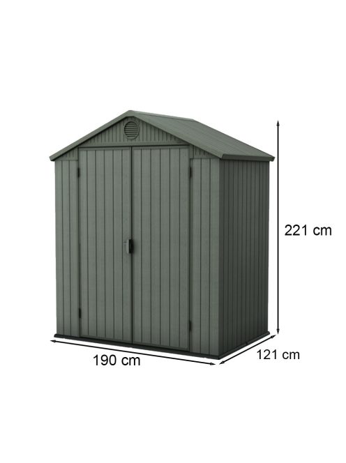 Darwin 6x4 műanyag kerti ház zöld