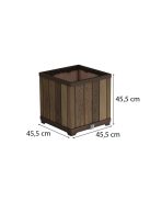 Deco szögletes műanyag virágláda 61 L