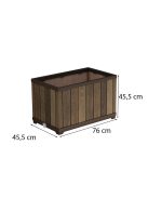 Deco tégla alakú műanyag virágláda 81 L