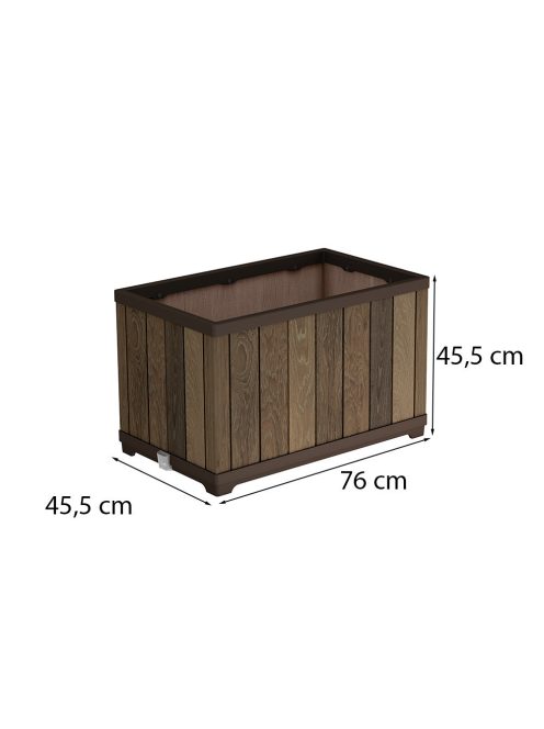 Deco tégla alakú műanyag virágláda 81 L