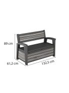 Decocoat műanyag kerti pad/tároló 227 L