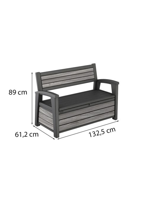 Decocoat műanyag kerti pad/tároló 227 L