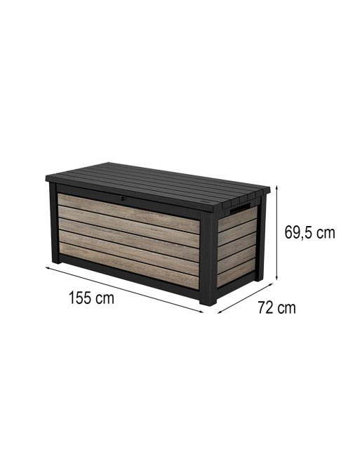 Decocoat műanyag kerti láda 630 L