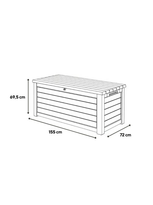 Decocoat műanyag kerti láda 630 l