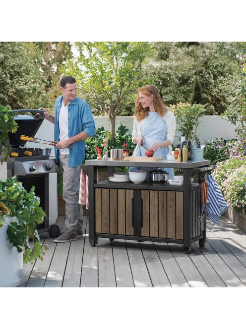 Decocoat unity műanyag xl kerti grill asztal 207l