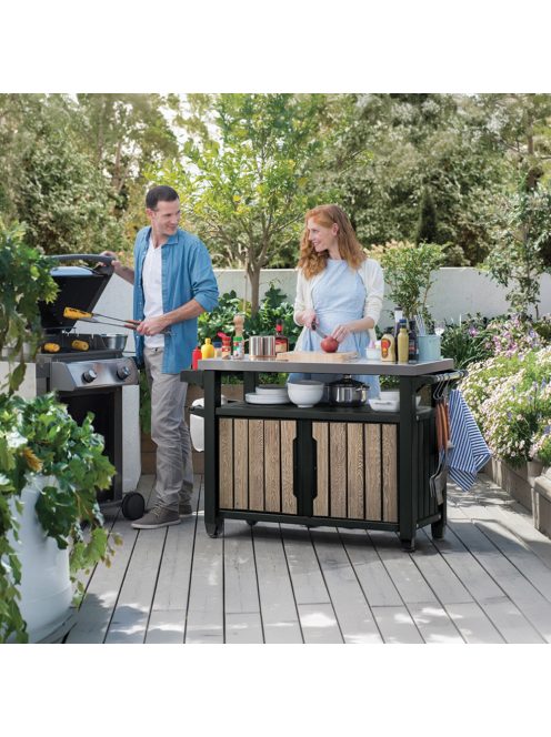 Decocoat unity műanyag xl kerti grill asztal 207l