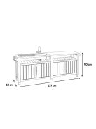 Decocoat unity chef műanyag kerti grill asztal 415l