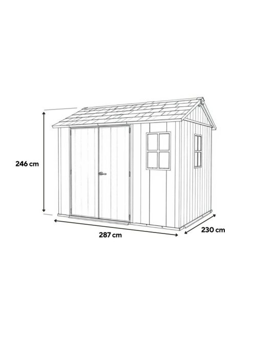 Apex 7,5x9/9x7,5 műanyag kerti ház