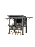 Bar-b-q gazebo műanyag kerti pavilon