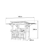 Bar-b-q gazebo műanyag kerti pavilon