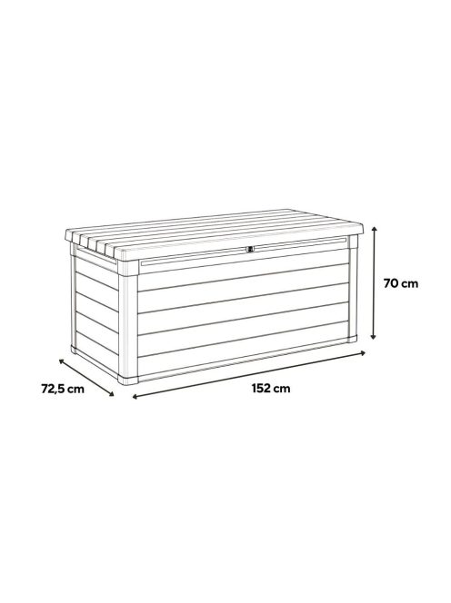 Decocoat műanyag kerti lád 570 l