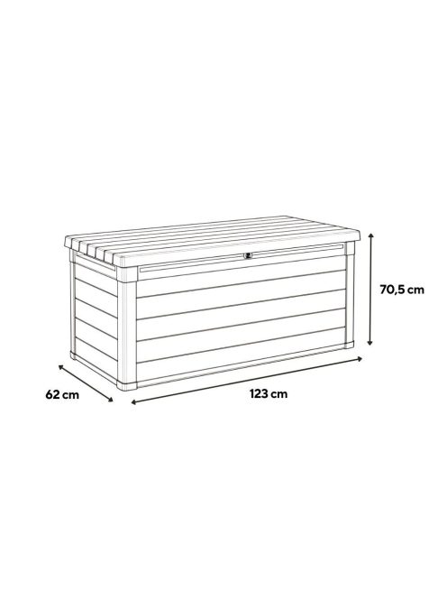 Decocoat műanyag kerti lád 380 l