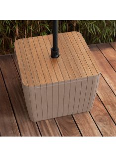 Deco Luzon műrattan napernyőtartós kerti asztal