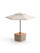 Deco Luzon műrattan napernyőtartós kerti asztal