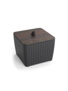 Deco Luzon műrattan napernyőtartós kerti asztal