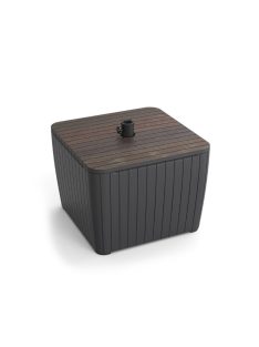 Deco Luzon műrattan napernyőtartós kerti asztal