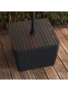 Deco Luzon műrattan napernyőtartós kerti asztal