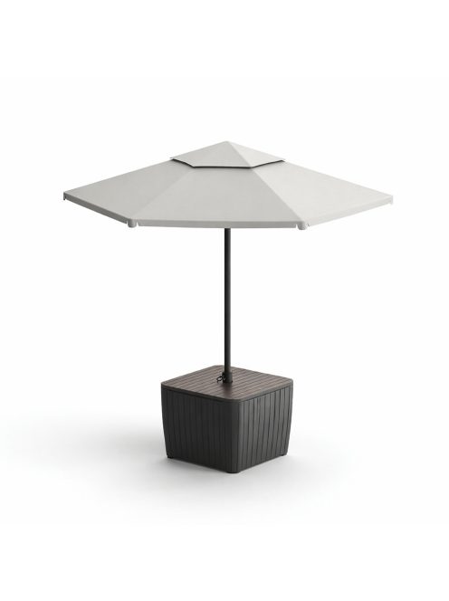 Deco Luzon műrattan napernyőtartós kerti asztal