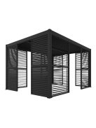 LUXE Lamellás oldalpanel (R) 90x218cm 3 m-ig antracit