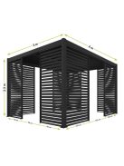 LUXE Lamellás oldalpanel (R) 90x218cm 3 m-ig antracit