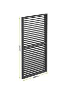 LUXE Lamellás oldalpanel (R) 123x218cm 4 m-ig antracit