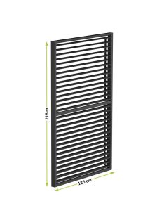 LUXE Lamellás oldalpanel (R) 123x218cm 4 m-ig antracit