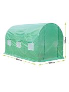 Fólia melegház 2x3x2 m (váz+fólia)