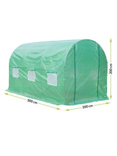 Fólia melegház 2x3x2 m (váz+fólia)