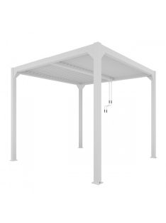 LUXE pergola 4x4m fehér LED világítással