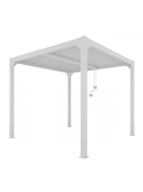 LUXE pergola 4x4m fehér LED világítással