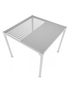LUXE pergola 4x4m fehér LED világítással