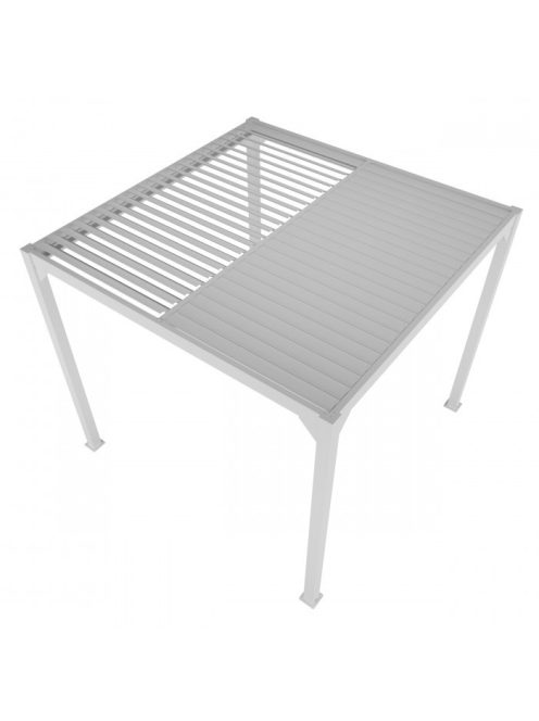LUXE pergola 4x4m fehér LED világítással