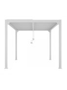 LUXE pergola 4x4m fehér LED világítással