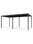 LUXE pergola 5,8x3m antracit LED világítással
