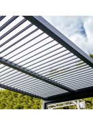 LUXE pergola 5,8x4m antracit LED világítással