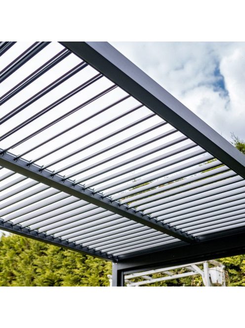 LUXE pergola 5,8x4m antracit LED világítással