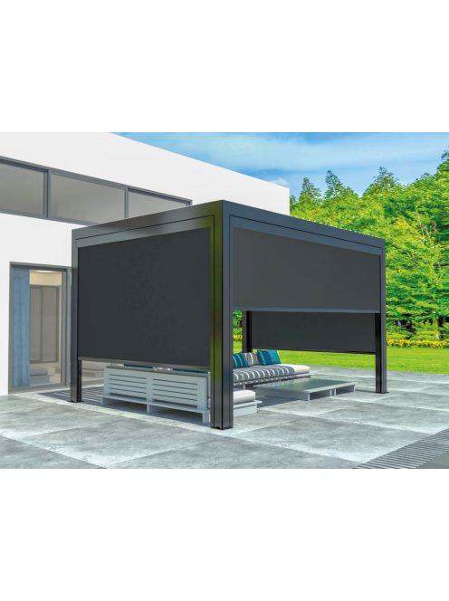 LUXE kézi napellenző 370x218cm 4 m-ig antracit