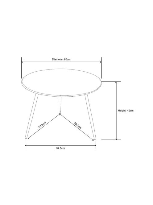 Vibe 60 cm-es kerek kerti asztal