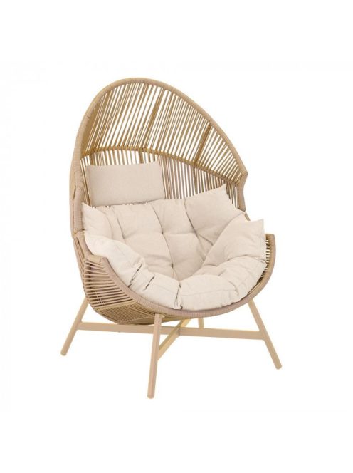 HOLAND rattan kosárfotel bézs