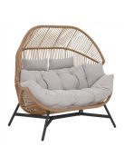 HOLAND rattan dupla kosárfotel bézs