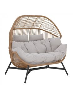 HOLAND rattan dupla kosárfotel bézs