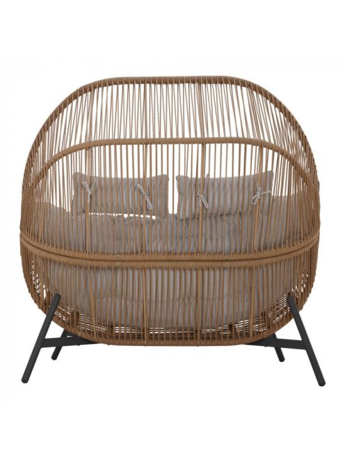 HOLAND rattan dupla kosárfotel bézs