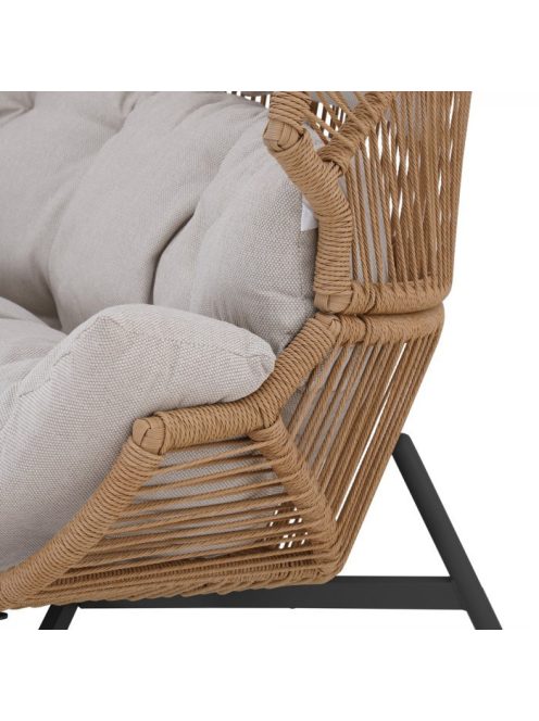 HOLAND rattan dupla kosárfotel bézs