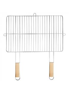 Szögletes grillrács fa fogantyúval 57x51 cm