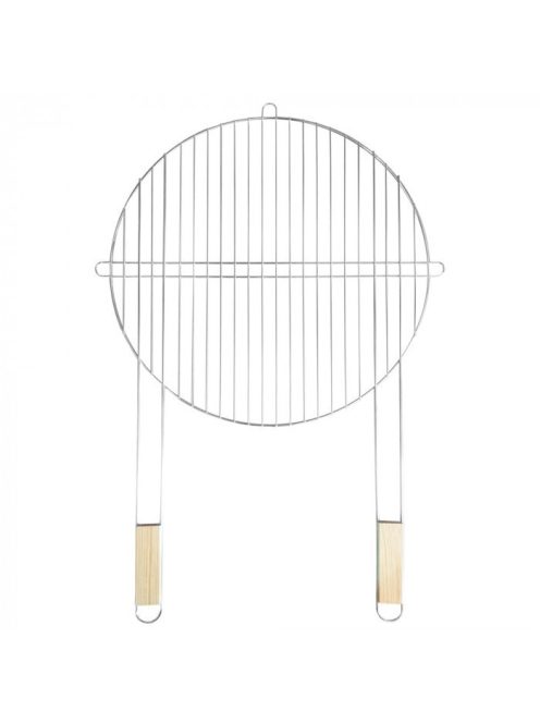 Kerek grillrács fa fogantyúval 51 cm