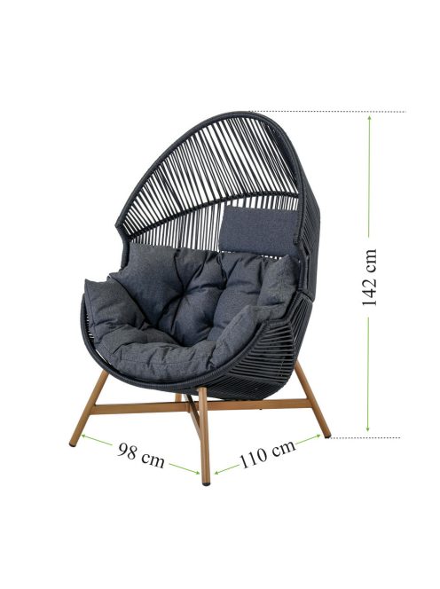 Holand rattan kosárfotel