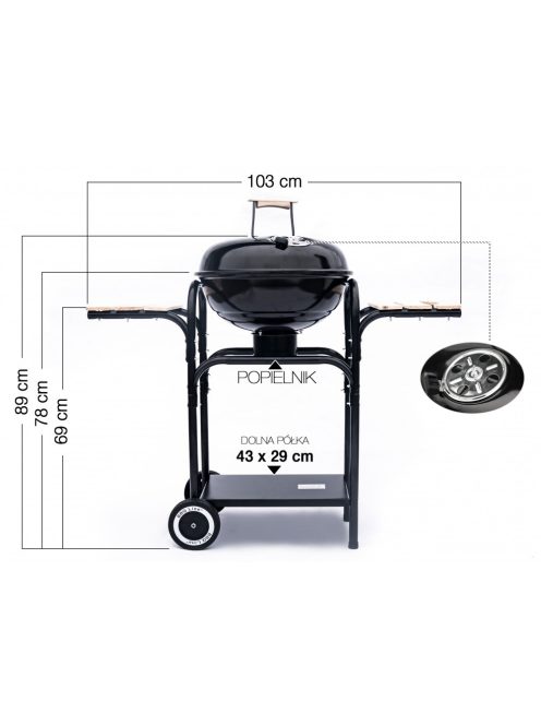 MIR270 szenes grill fedéllel