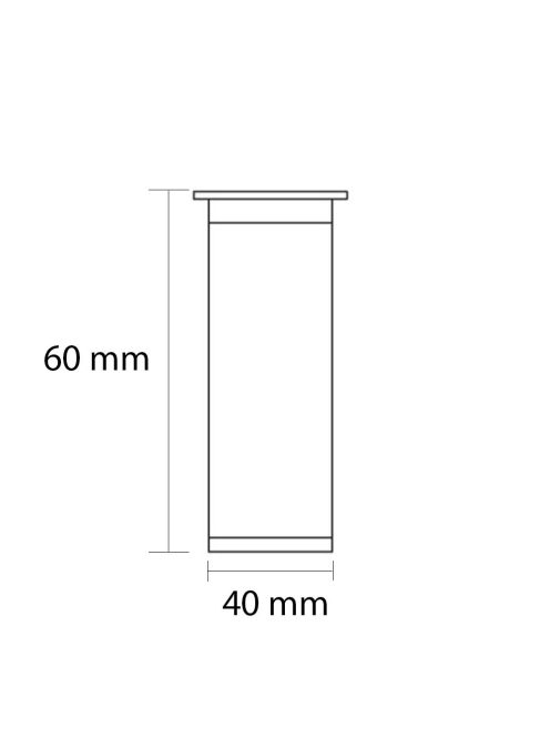 Uni bútorláb 60 mm ezüst